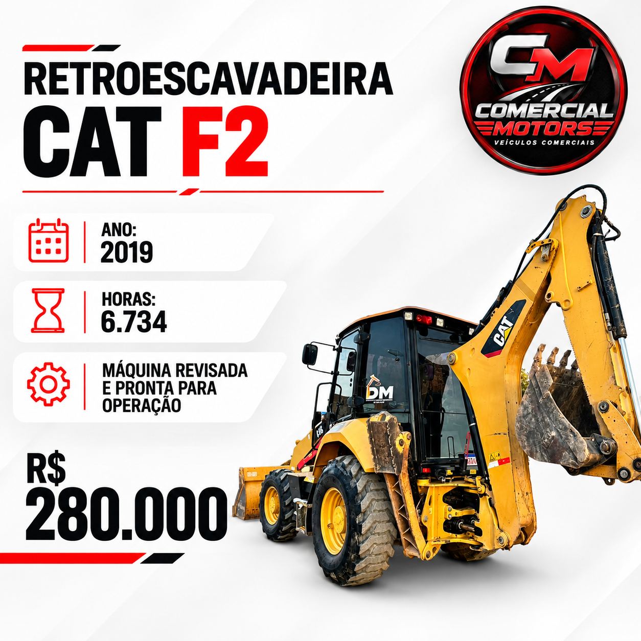 Caterpillar RETROESCAVADEIRA CAT F2 2019